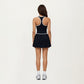 Pleated Tennis Dress with Contrast Trim and Built-In Shorts