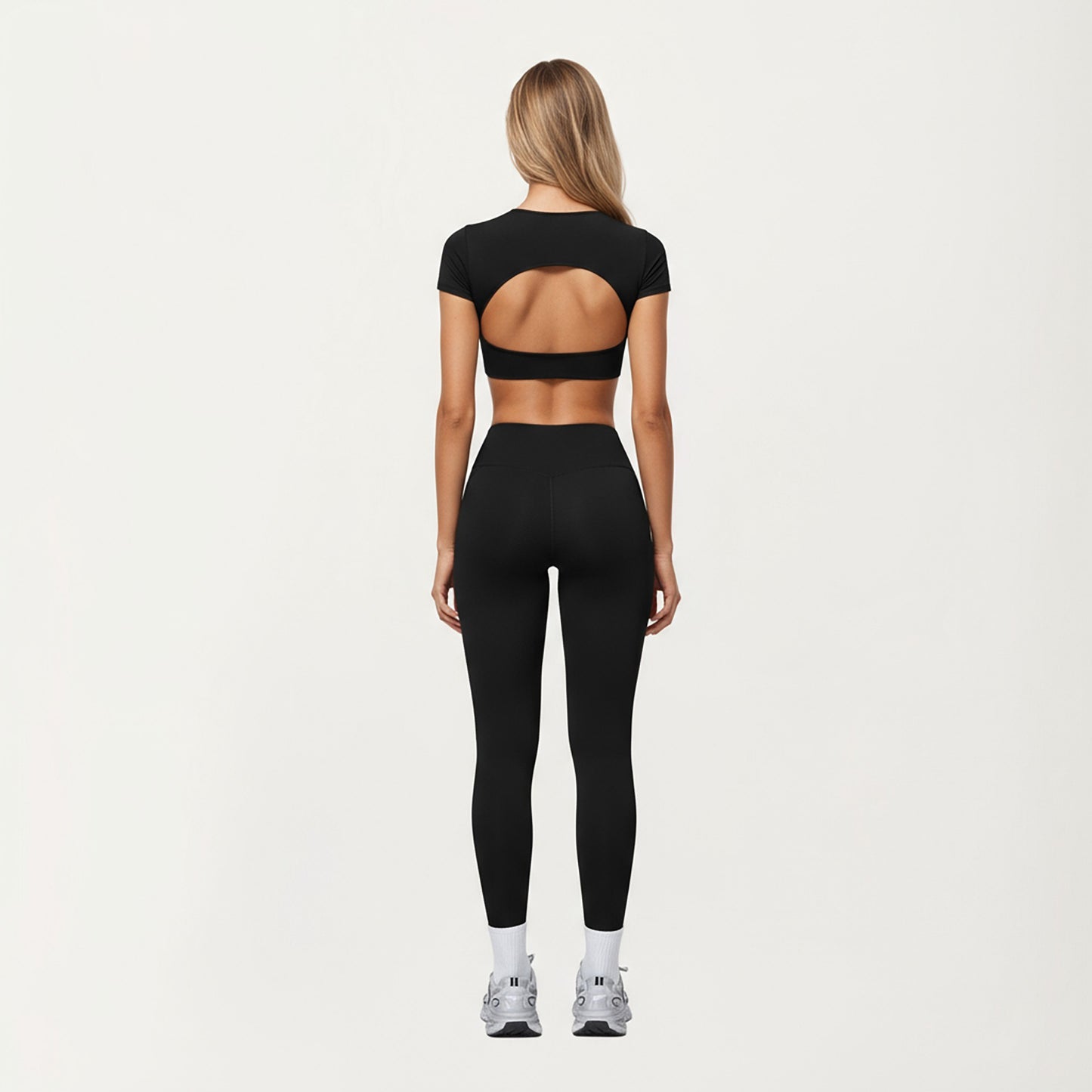 High Waist Full Length Leggings with Side Pockets and Smooth Compression Fit