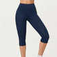 High Waist Capri Leggings with Smooth Compression Fit and Stretch Fabric