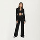 High Waist Flare Yoga Pants with Stretch Fabric and Smooth Compression Fit