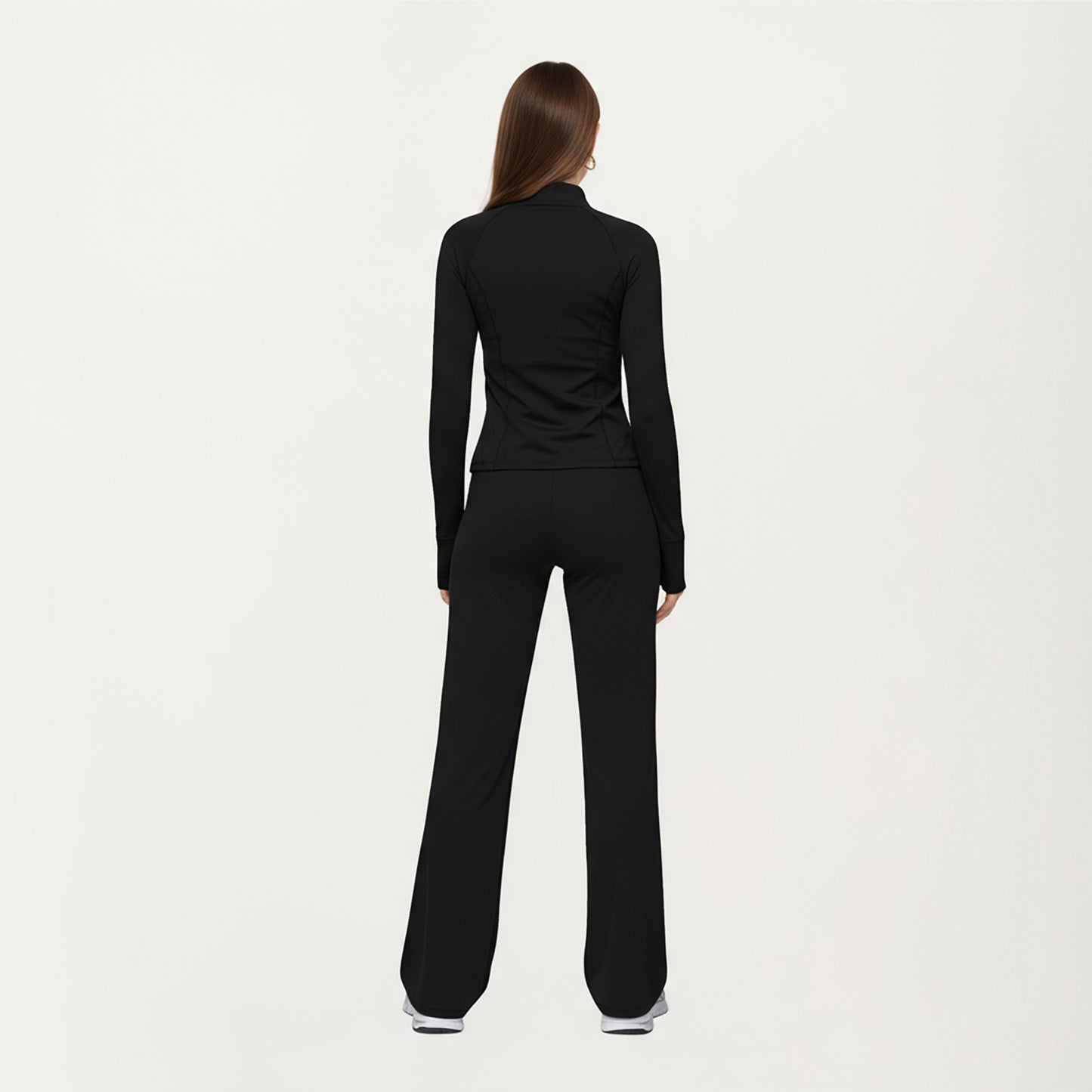 High Waist Flare Yoga Pants with Stretch Fabric and Smooth Compression Fit