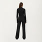 High Waist Flare Yoga Pants with Stretch Fabric and Smooth Compression Fit