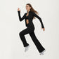 High Waist Flare Yoga Pants with Stretch Fabric and Smooth Compression Fit