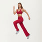 High Waist Flare Yoga Pants with Stretch Fabric and Smooth Compression Fit