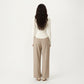 Long Sleeve Rib Knit Top with Boat Neckline and Slim Fit Silhouette