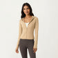 Long Sleeve Zip Up Hoodie Jacket with Contoured Fit and Thumbhole Cuffs