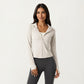 Long Sleeve Zip Up Hoodie Jacket with Contoured Fit and Thumbhole Cuffs