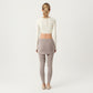Long Sleeve Cropped Button Front Top with Square Neckline and Fitted Silhouette