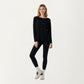 Long Sleeve Pullover Top with Relaxed Fit and Boat Neckline