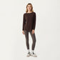 Long Sleeve Pullover Top with Relaxed Fit and Boat Neckline