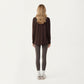 Long Sleeve Pullover Top with Relaxed Fit and Boat Neckline