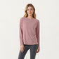 Long Sleeve Pullover Top with Relaxed Fit and Boat Neckline