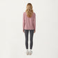 Long Sleeve Pullover Top with Relaxed Fit and Boat Neckline