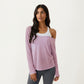 2-Piece Women's Long Sleeve Sheer Pullover Top Set with Off Shoulder Neckline and Relaxed Fit