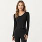Long Sleeve Zip Front Cropped Jacket with Contoured Seams and Thumbhole Cuffs