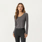 Long Sleeve Zip Front Cropped Jacket with Contoured Seams and Thumbhole Cuffs