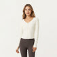 Long Sleeve Zip Front Cropped Jacket with Contoured Seams and Thumbhole Cuffs