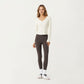 Long Sleeve Zip Front Cropped Jacket with Contoured Seams and Thumbhole Cuffs