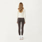 Long Sleeve Zip Front Cropped Jacket with Contoured Seams and Thumbhole Cuffs