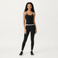 Contrast Trim Halter Neck Cami Top with Fitted Silhouette and Scoop Neckline