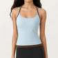 Contrast Trim Halter Neck Cami Top with Fitted Silhouette and Scoop Neckline