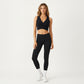 Sleeveless Wrap Front Crop Top with Deep V-Neckline and Twisted Hem Detail