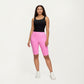 Ribbed Square Neck Tank Top with Wide Straps and Fitted Stretch Design