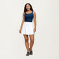 Ribbed Square Neck Tank Top with Wide Straps and Fitted Stretch Design