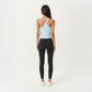 Spaghetti Strap Scoop Neck Cami Top with Fitted Stretch Fabric and Minimalist Design