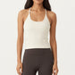 Spaghetti Strap Scoop Neck Cami Top with Fitted Stretch Fabric and Minimalist Design