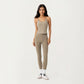 Spaghetti Strap Scoop Neck Cami Top with Fitted Stretch Fabric and Minimalist Design