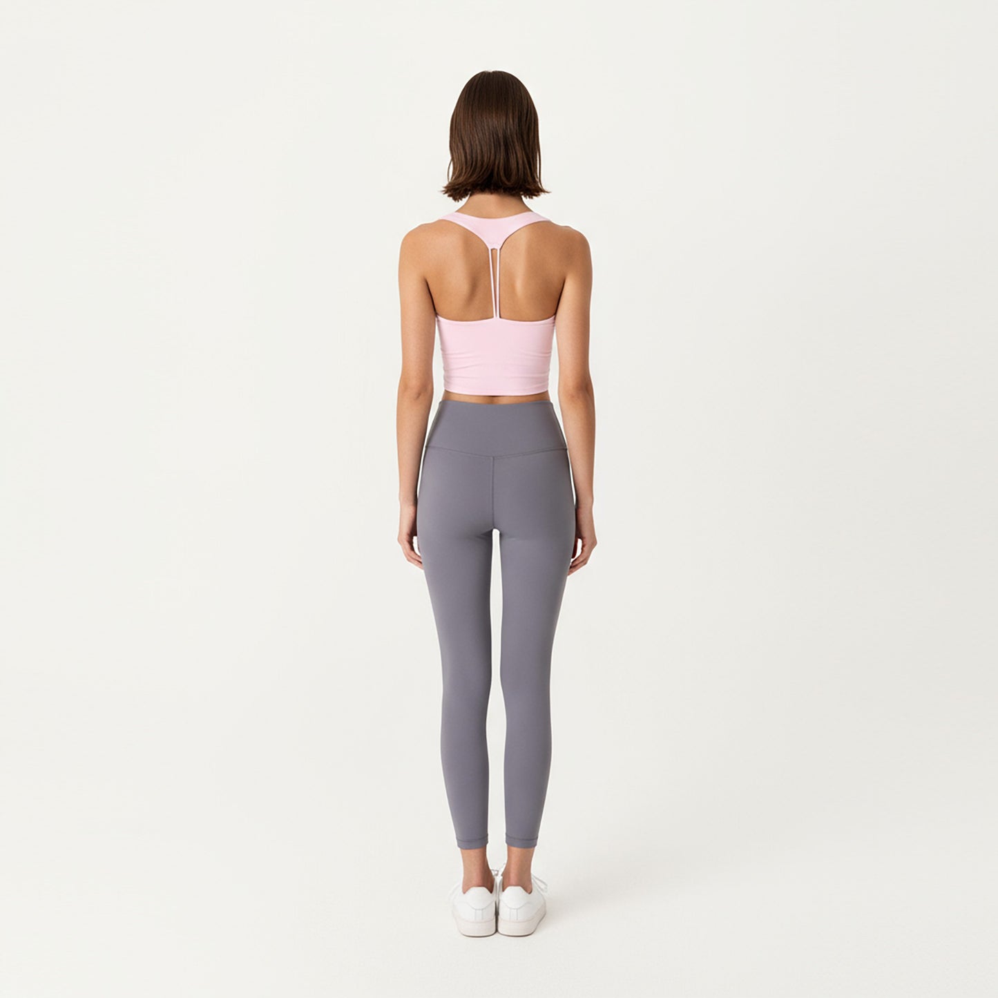 V-Neck Ruched Side Tank Top with Fitted Stretch Fabric and Sleek Contoured Silhouette