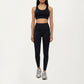High Waist Leggings with Contrast Seam Detailing and Stretch Compression Fit