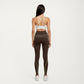 High Waist Leggings with Contrast Seam Detailing and Stretch Compression Fit
