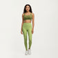 High Waist Leggings with Contrast Seam Detailing and Stretch Compression Fit