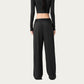 Wide Leg Lounge Pants with Wrap Tie Waistband and Relaxed High Waist Fit