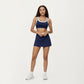 Double Layer Scoop Neck Sports Bra with Smooth Stretch Fabric, Soft Supportive Fit and Wide Straps for Everyday Movement
