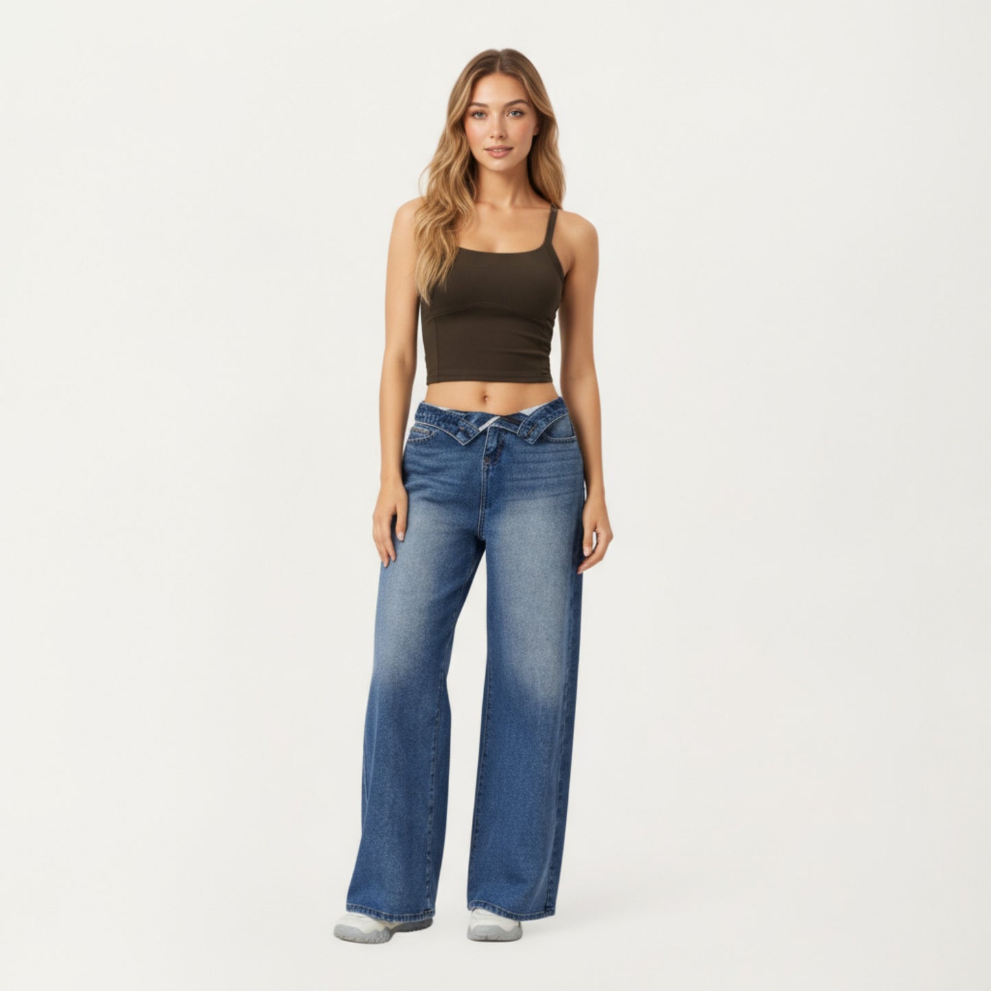 Fitted Active Tank Top with Square Neckline, Supportive Built-In Shelf Layer and Smooth Stretch Fabric for a Sculpted Fit