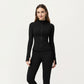 Long Sleeve Active Jacket with Front Zip Closure Smooth Stretch Fabric and Contoured Seam Detailing for Sleek Fit