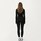Long Sleeve Active Jacket with Front Zip Closure Smooth Stretch Fabric and Contoured Seam Detailing for Sleek Fit