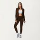Long Sleeve Active Jacket with Front Zip Closure Smooth Stretch Fabric and Contoured Seam Detailing for Sleek Fit