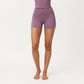 High Waist Active Shorts with Smooth Stretch Fabric and Supportive Contoured Waistband