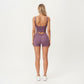 High Waist Active Shorts with Smooth Stretch Fabric and Supportive Contoured Waistband