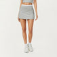 High Waist Active Skort with Wide Supportive Waistband and Smooth Stretch Performance Fabric for Sleek Contoured Fit