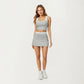 High Waist Active Skort with Wide Supportive Waistband and Smooth Stretch Performance Fabric for Sleek Contoured Fit