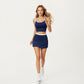 High Waist Active Skort with Wide Supportive Waistband and Smooth Stretch Performance Fabric for Sleek Contoured Fit