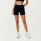 High Waist Compression Bike Shorts with Wide Supportive Waistband and Smooth Contoured Fit for Streamlined Performance