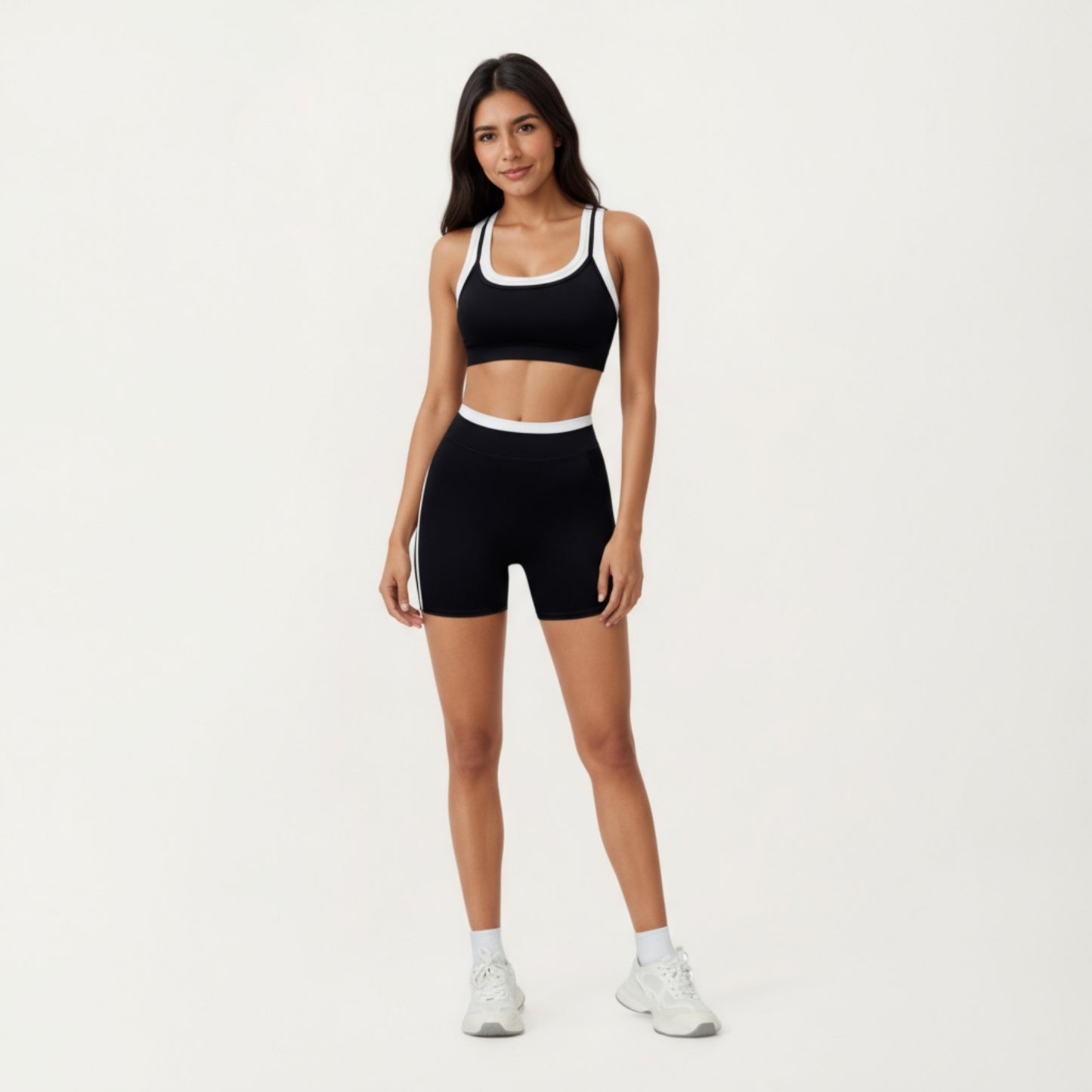 High Waist Compression Bike Shorts with Wide Supportive Waistband and Smooth Contoured Fit for Streamlined Performance