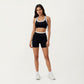 High Waist Compression Bike Shorts with Wide Supportive Waistband and Smooth Contoured Fit for Streamlined Performance