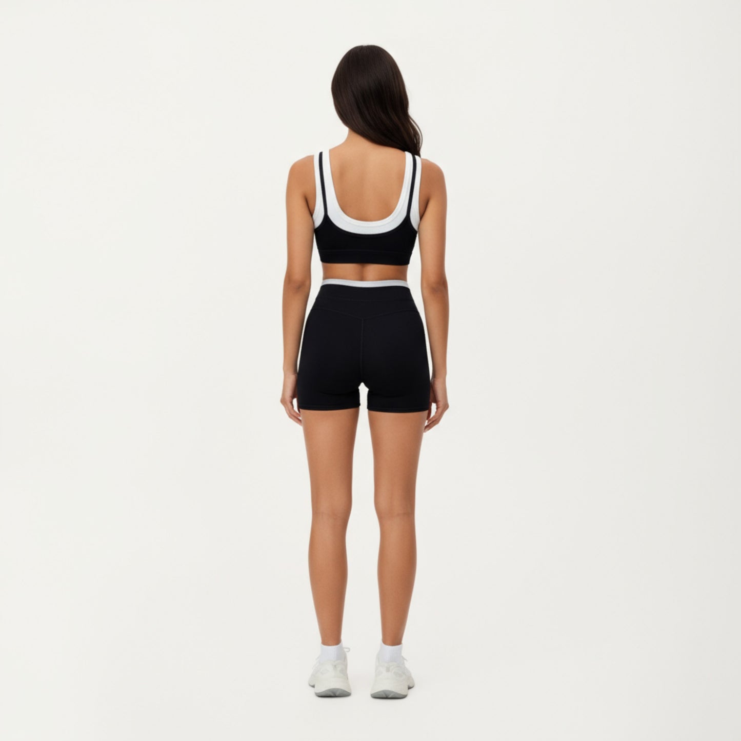 High Waist Compression Bike Shorts with Wide Supportive Waistband and Smooth Contoured Fit for Streamlined Performance
